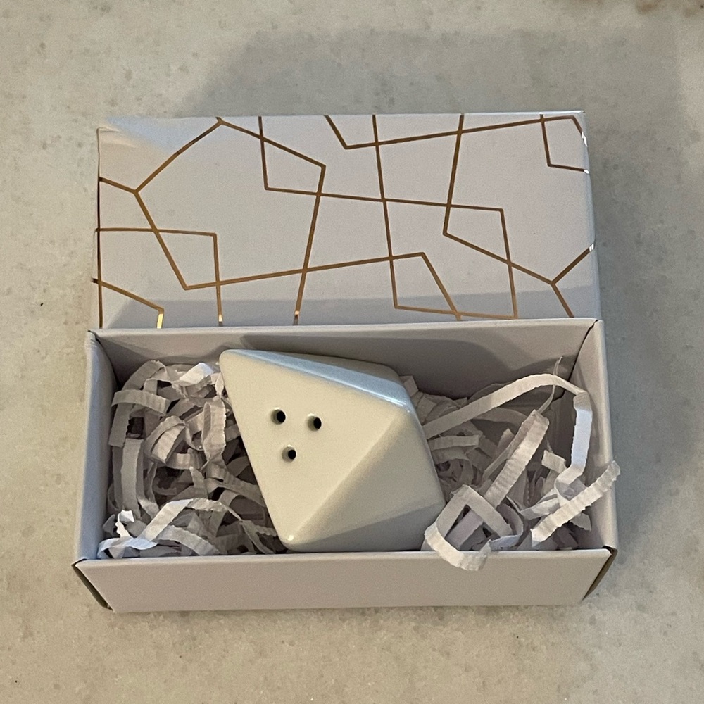 🩵4/$20 — White Geometric Salt Shaker